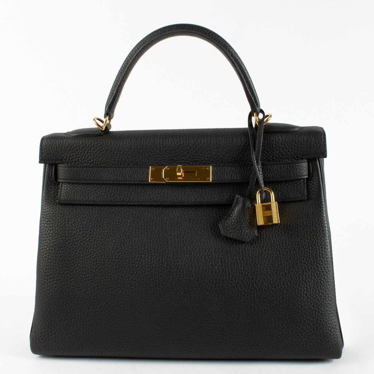 Hermès Kelly 32 Zwart Togo GHW