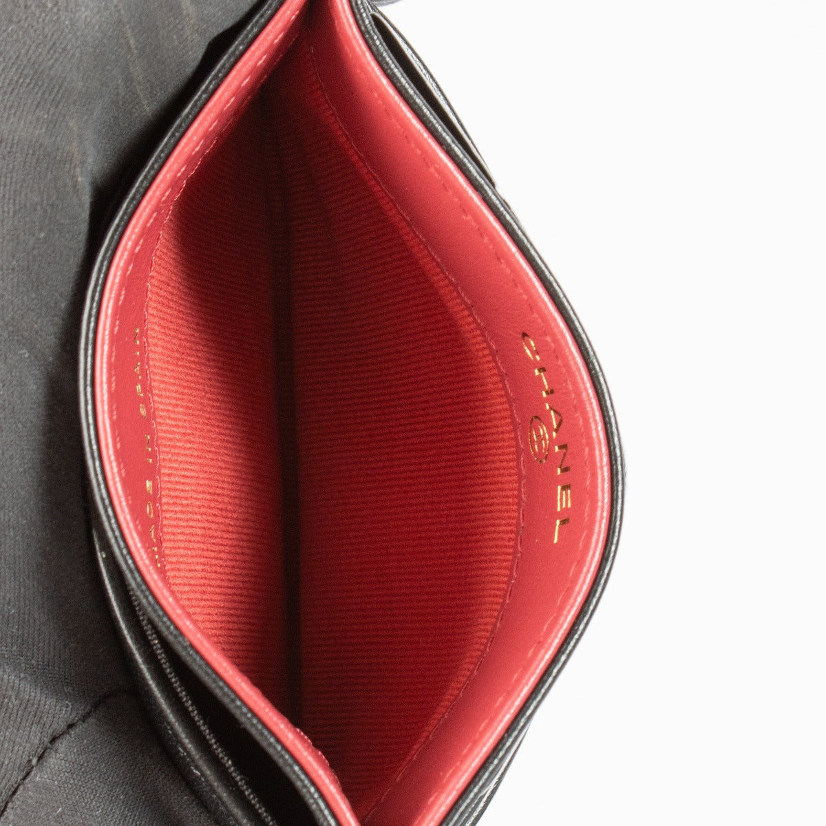 Chanel Black Shiny Lambskin Chanel 19 Card Holder