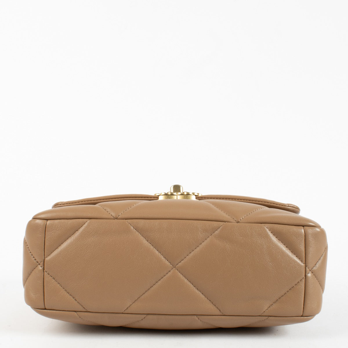 Chanel Dark Beige Lambskin Small Chanel 19 Bag