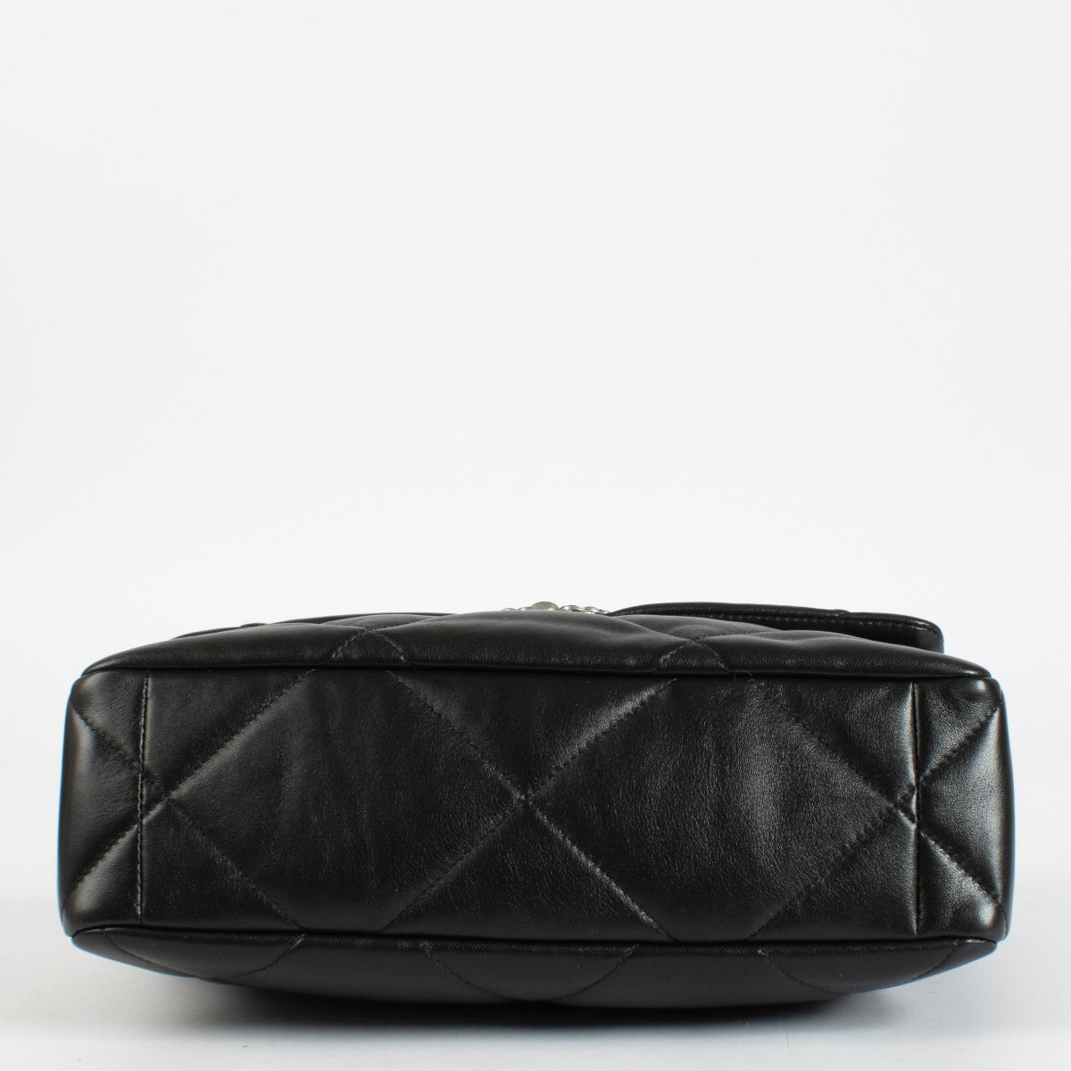 Chanel Black Shiny Lambskin Large Chanel 19 Bag