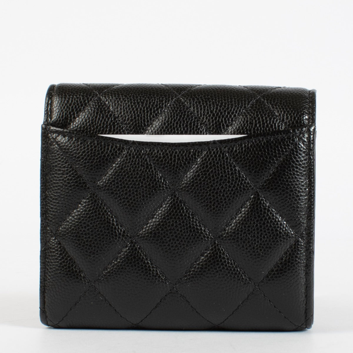 Chanel Black Caviar Classic Small Flap Wallet