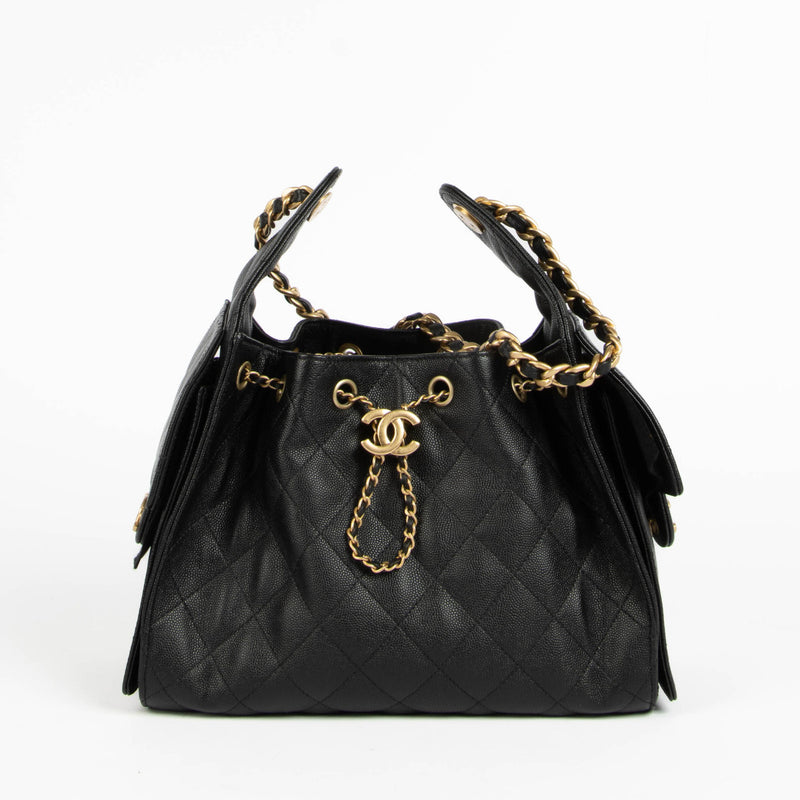 Chanel Black Caviar Small Chanel 25 Bag for the best price at Labellov secondhand luxury in Antwerp and Knokke.