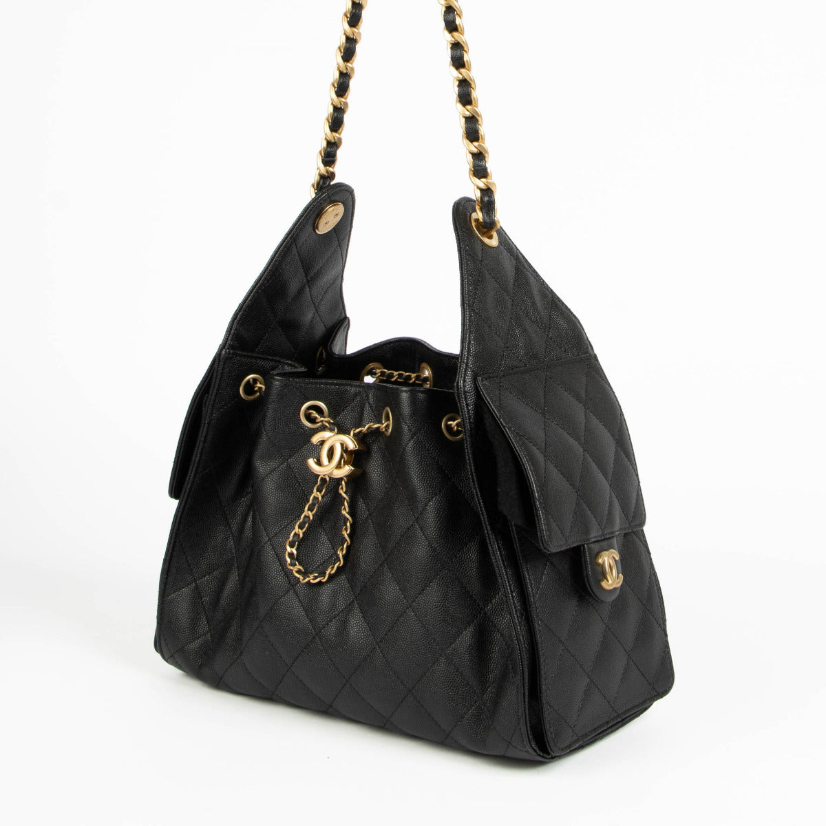 Chanel Black Caviar Chanel 25 Small Bag