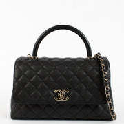 Chanel Black Caviar Medium Coco Handle Bag