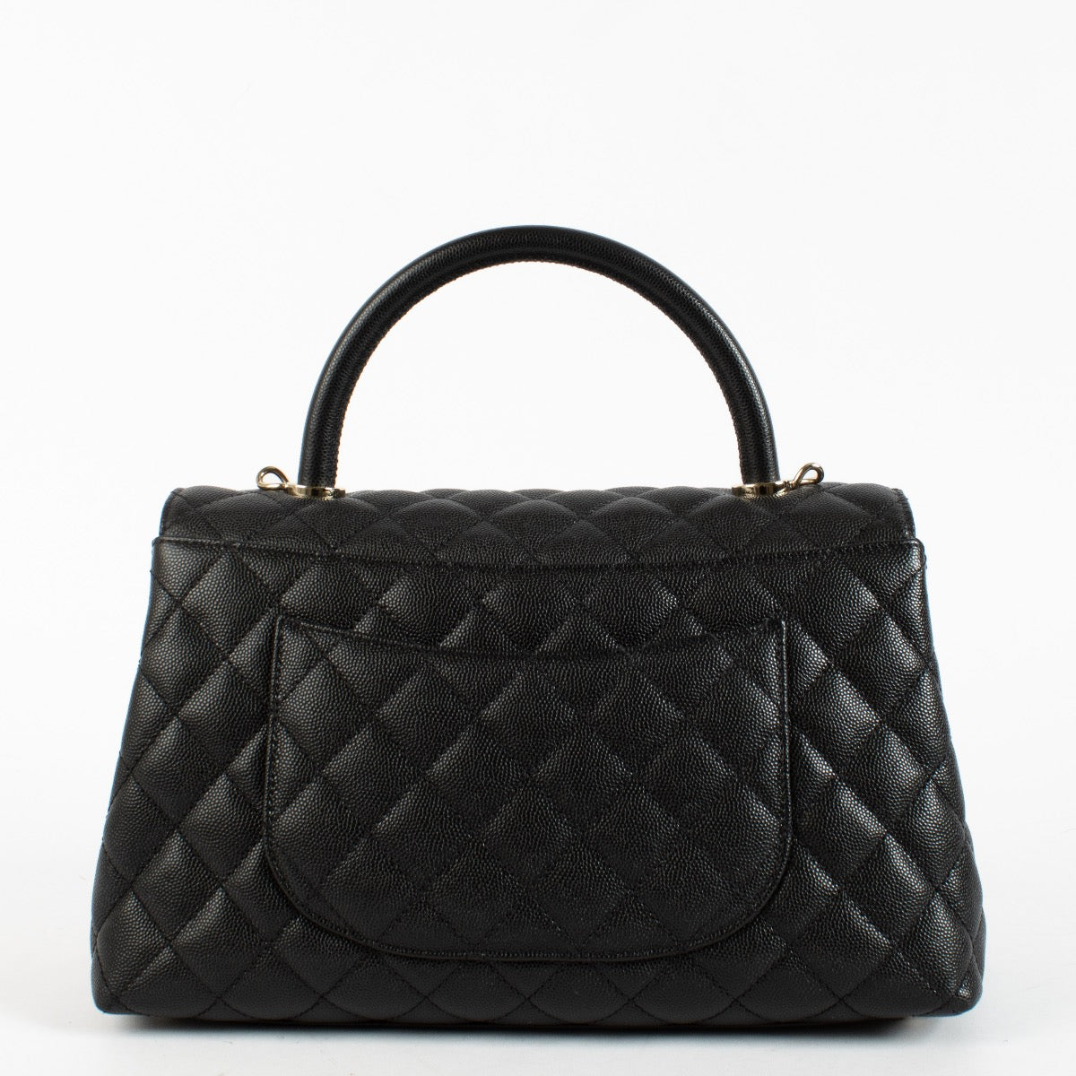 Chanel Black Caviar Medium Coco Handle Bag