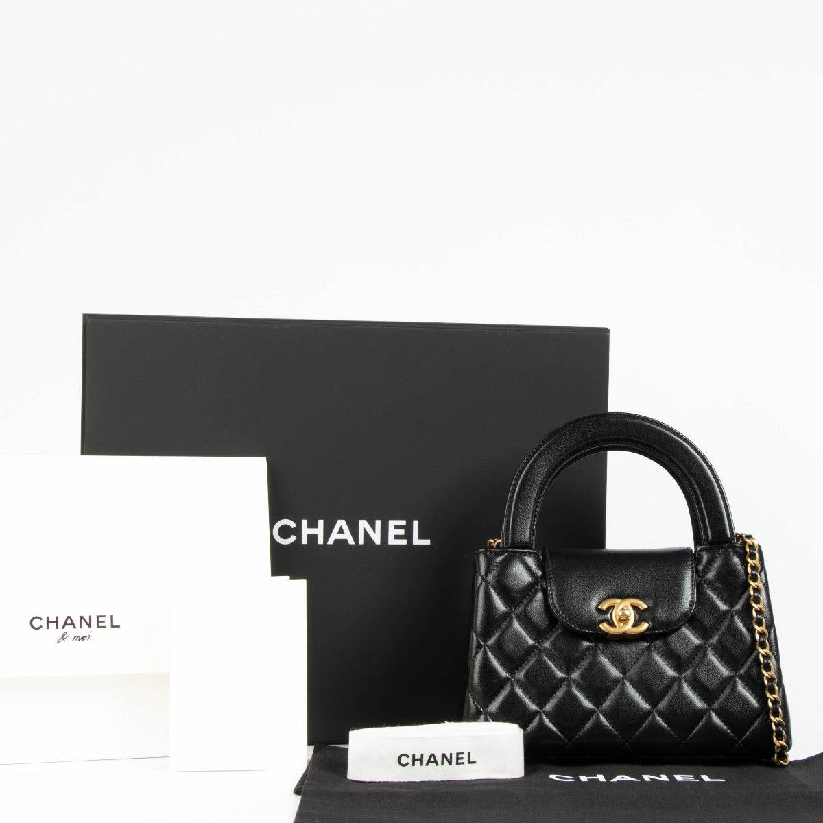 Shop this 100% authentic Chanel Black Kelly Nano Mini Shopping Bag at Labellov.com