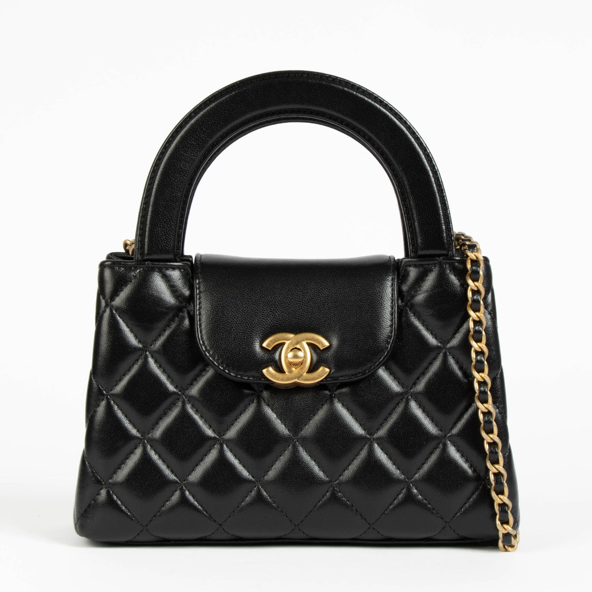 Shop this 100% authentic Chanel Black Kelly Nano Mini Shopping Bag at Labellov.com