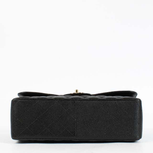 Shop the authentic Chanel Black Caviar Large Flap / Jumbo Classic Bag second hand on Labellov.com.