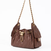 Authentic pre-loved Chanel Burgundy Caviar Chanel 25 Mini Shoulder Bag on Labellov.com