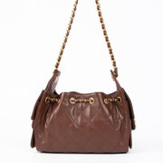 Authentic pre-loved Chanel Burgundy Caviar Chanel 25 Mini Shoulder Bag on Labellov.com