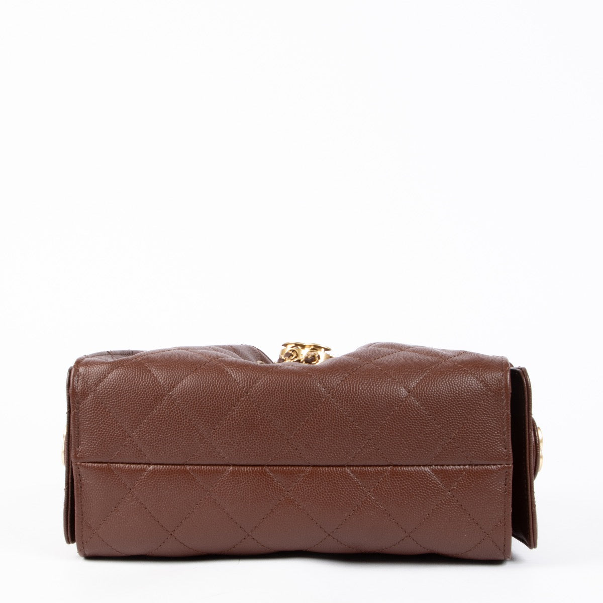 Authentic pre-loved Chanel Burgundy Caviar Chanel 25 Mini Shoulder Bag on Labellov.com