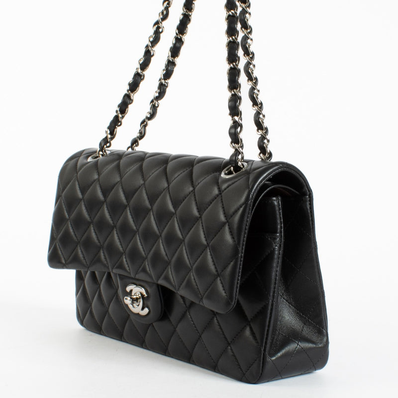 Chanel Black Lambskin Medium Classic 11.12 Bag