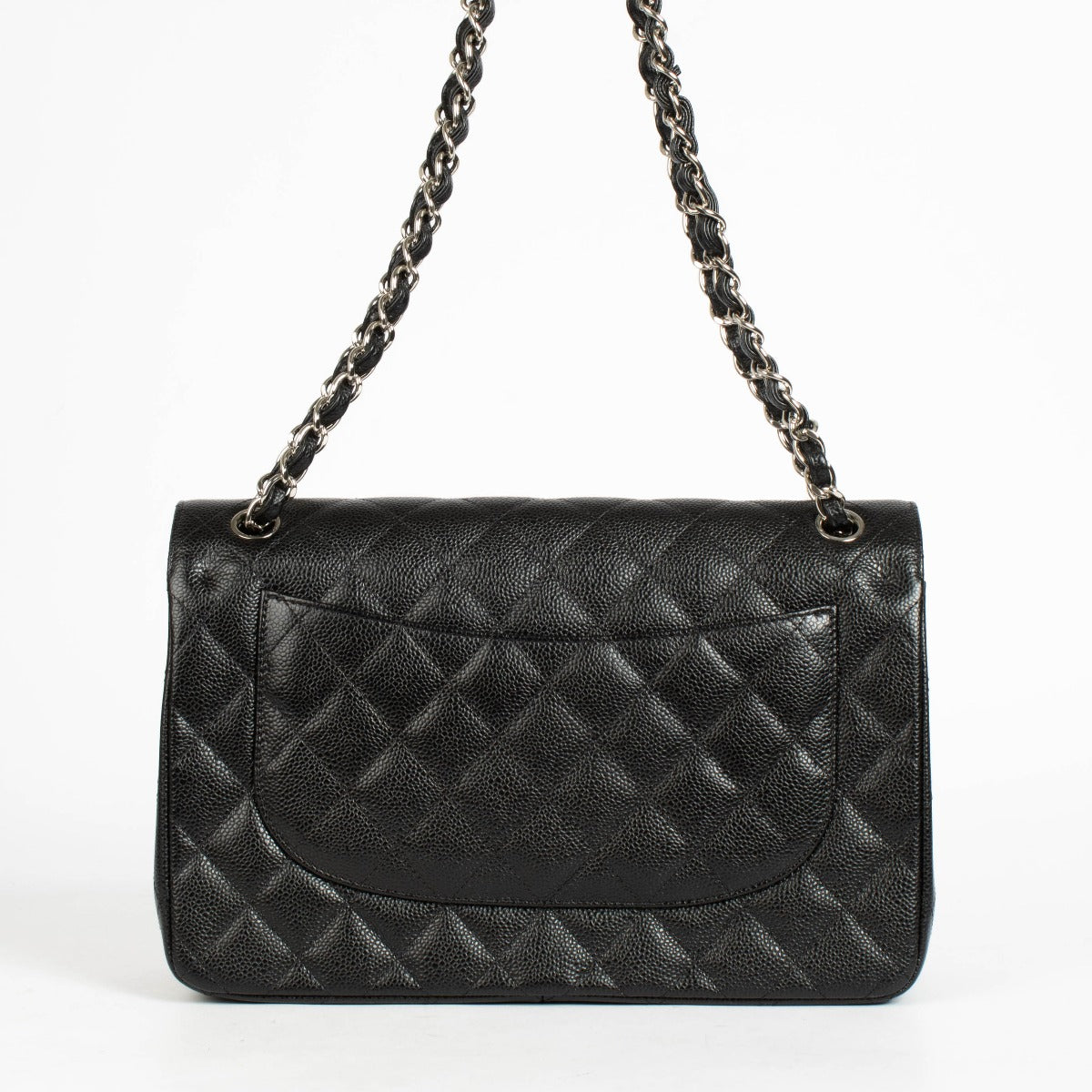 Authentic pre-loved Chanel Classic Large/Jumbo Black Caviar Flap Bag on Labellov.com