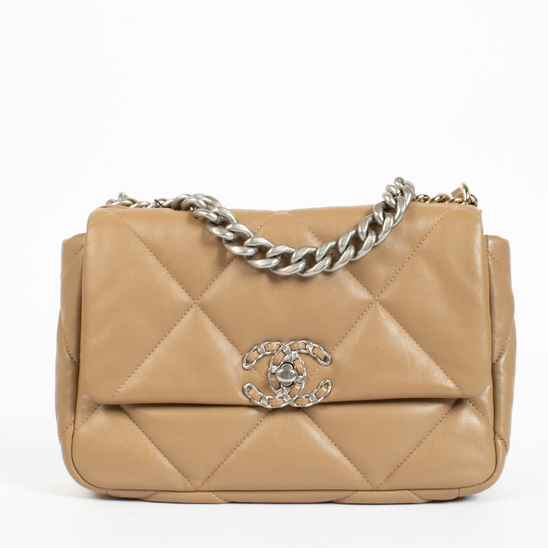 Chanel Dark Beige Medium Chanel 19 Bag