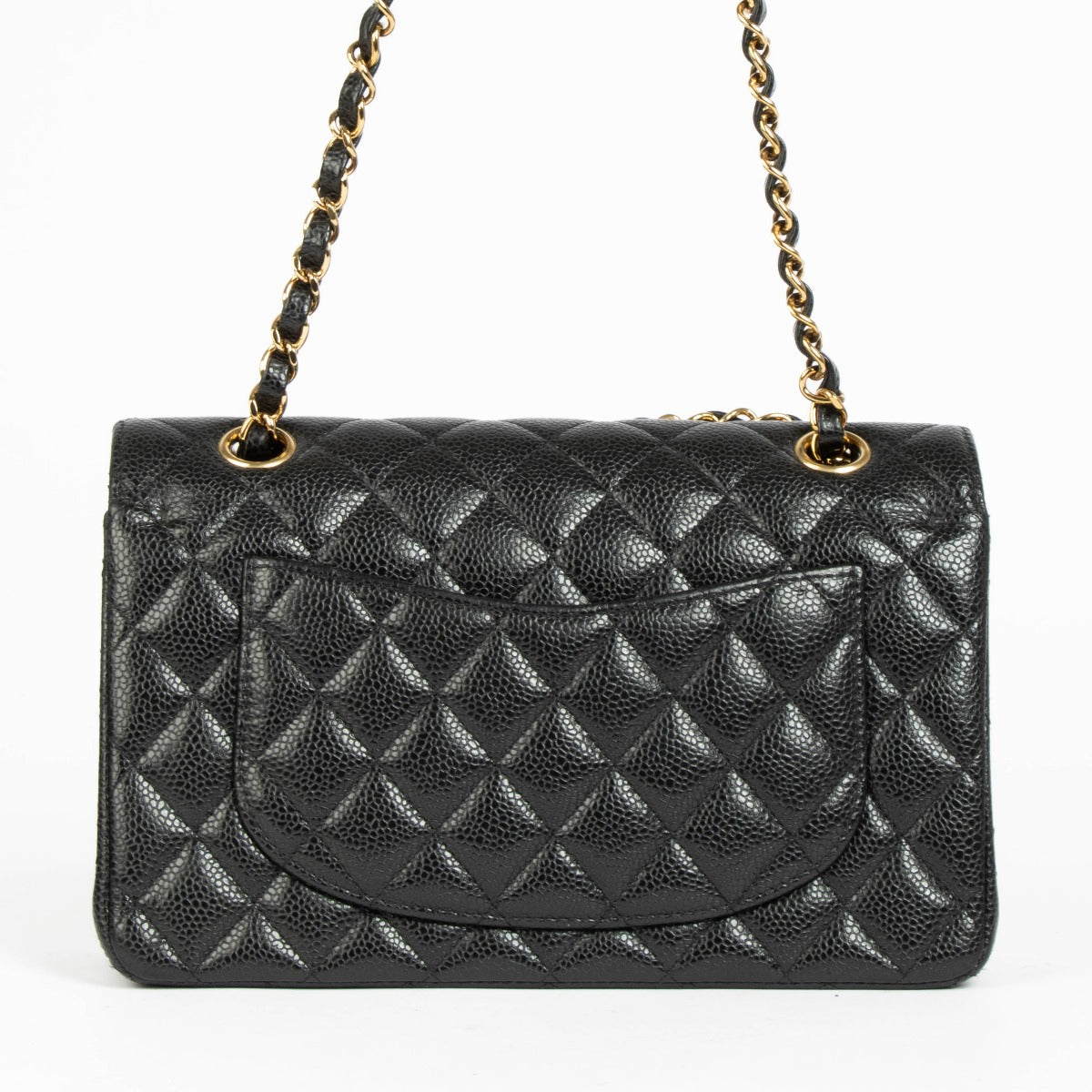Chanel Zwarte Caviar Kleine Klassieke Handtas