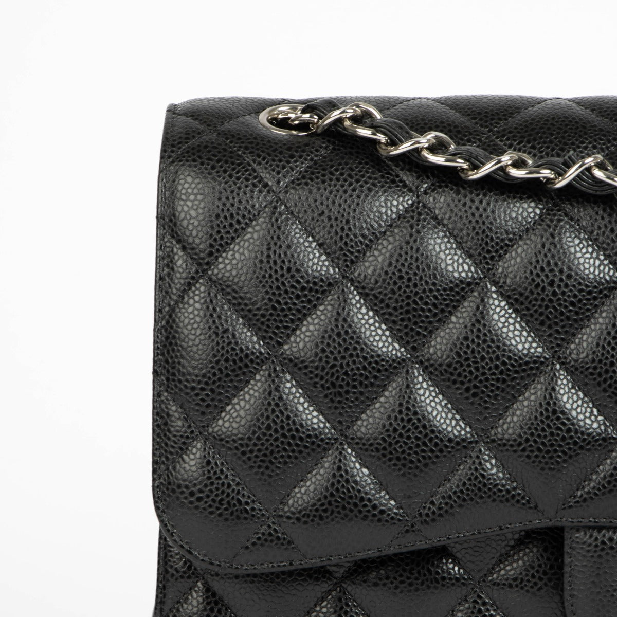 Authentic Chanel Black Caviar Large/Jumbo Classic Bag on Labellov.com