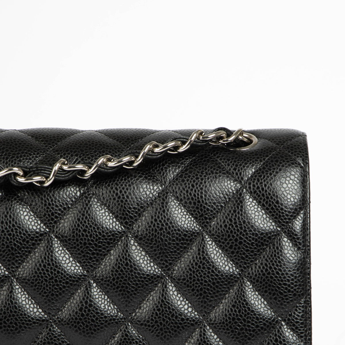 Authentic Chanel Black Caviar Large/Jumbo Classic Bag on Labellov.com