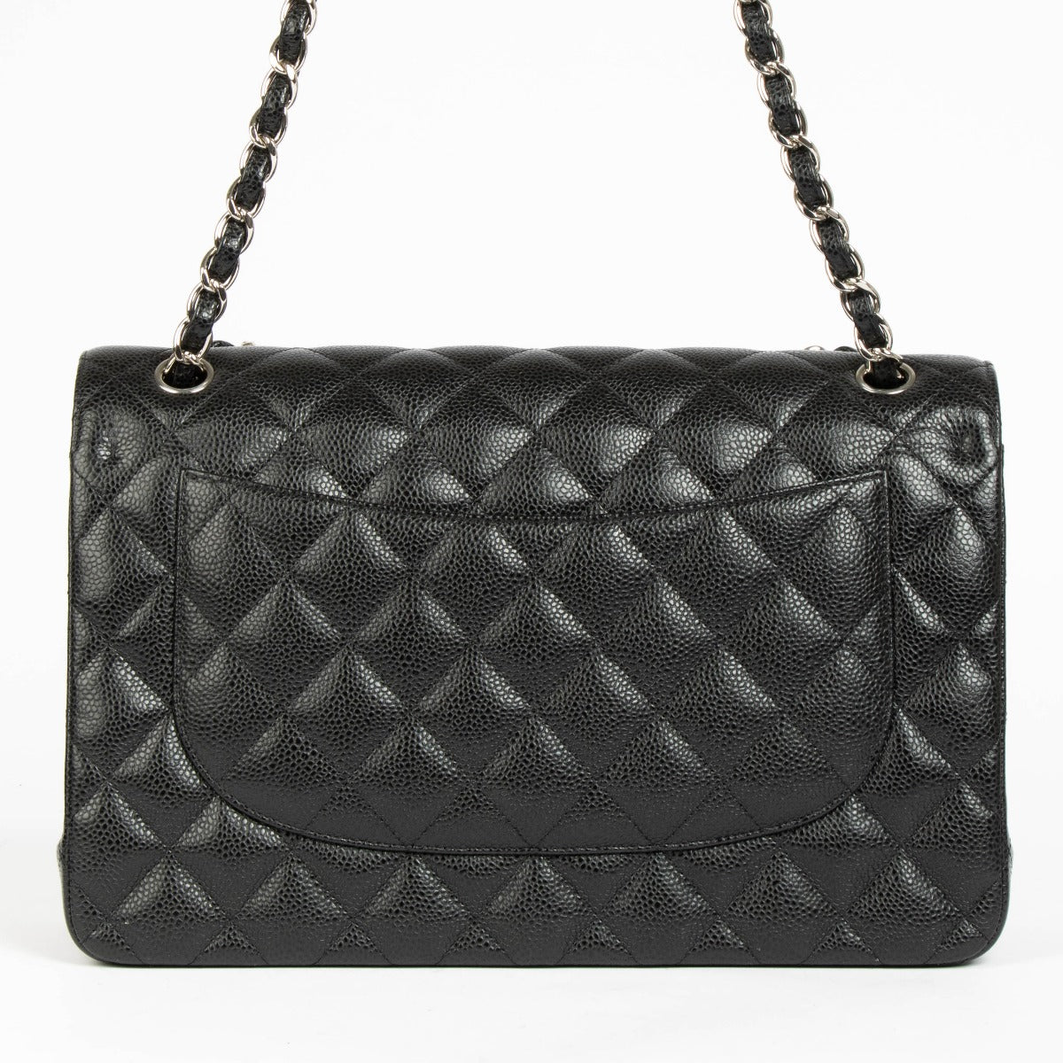Authentic Chanel Black Caviar Large/Jumbo Classic Bag on Labellov.com