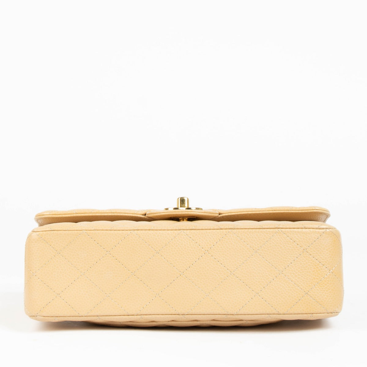 Sac classique Chanel beige caviar petit modèle