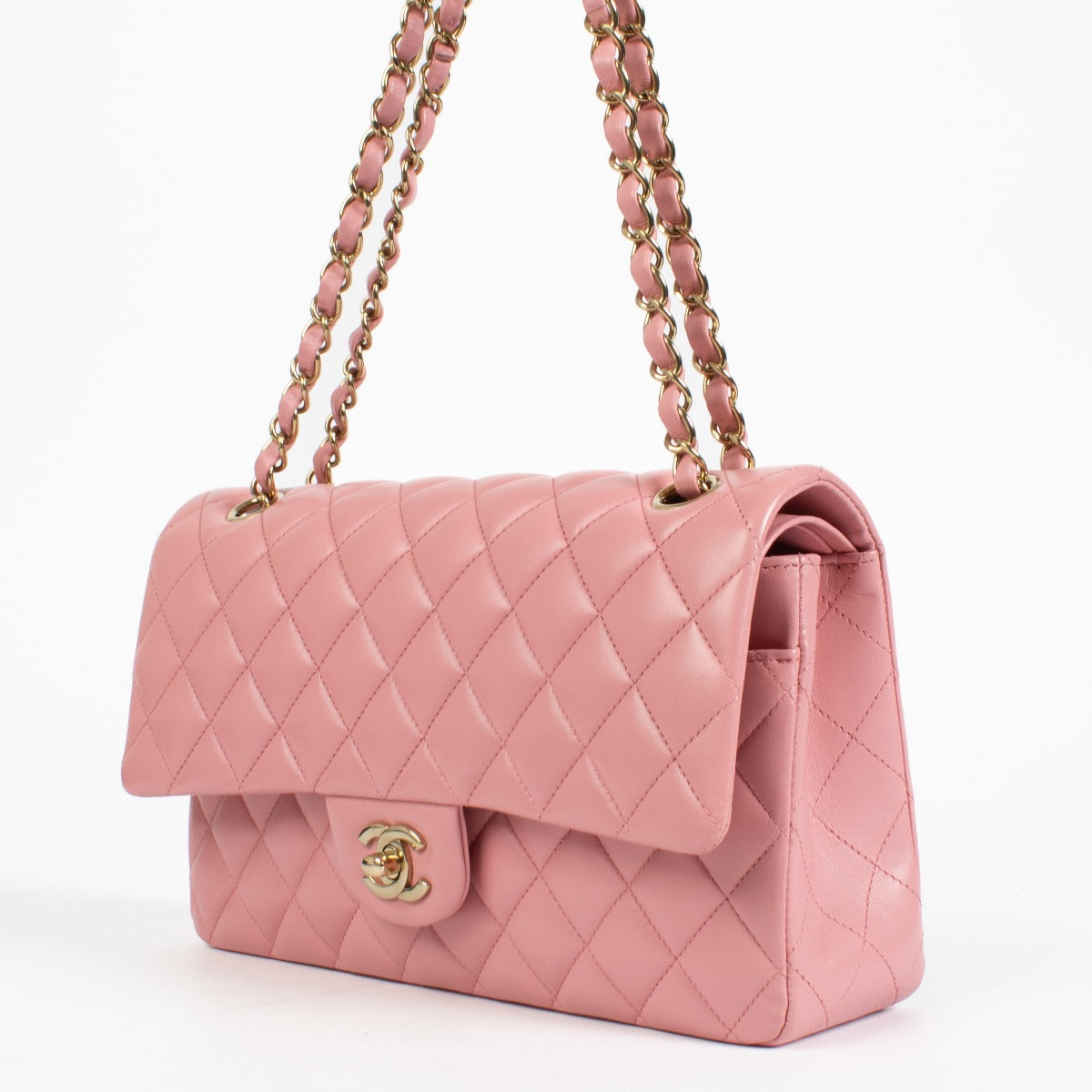 Chanel Pink Lambskin Medium Classic 11.12 Bag