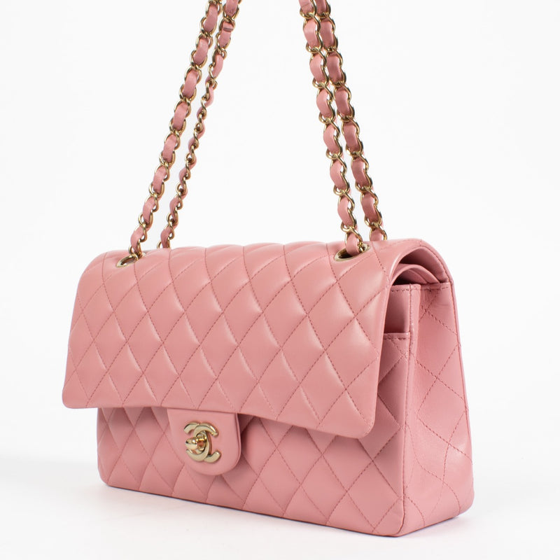 Chanel Pink Lambskin Medium Classic 11.12 Bag