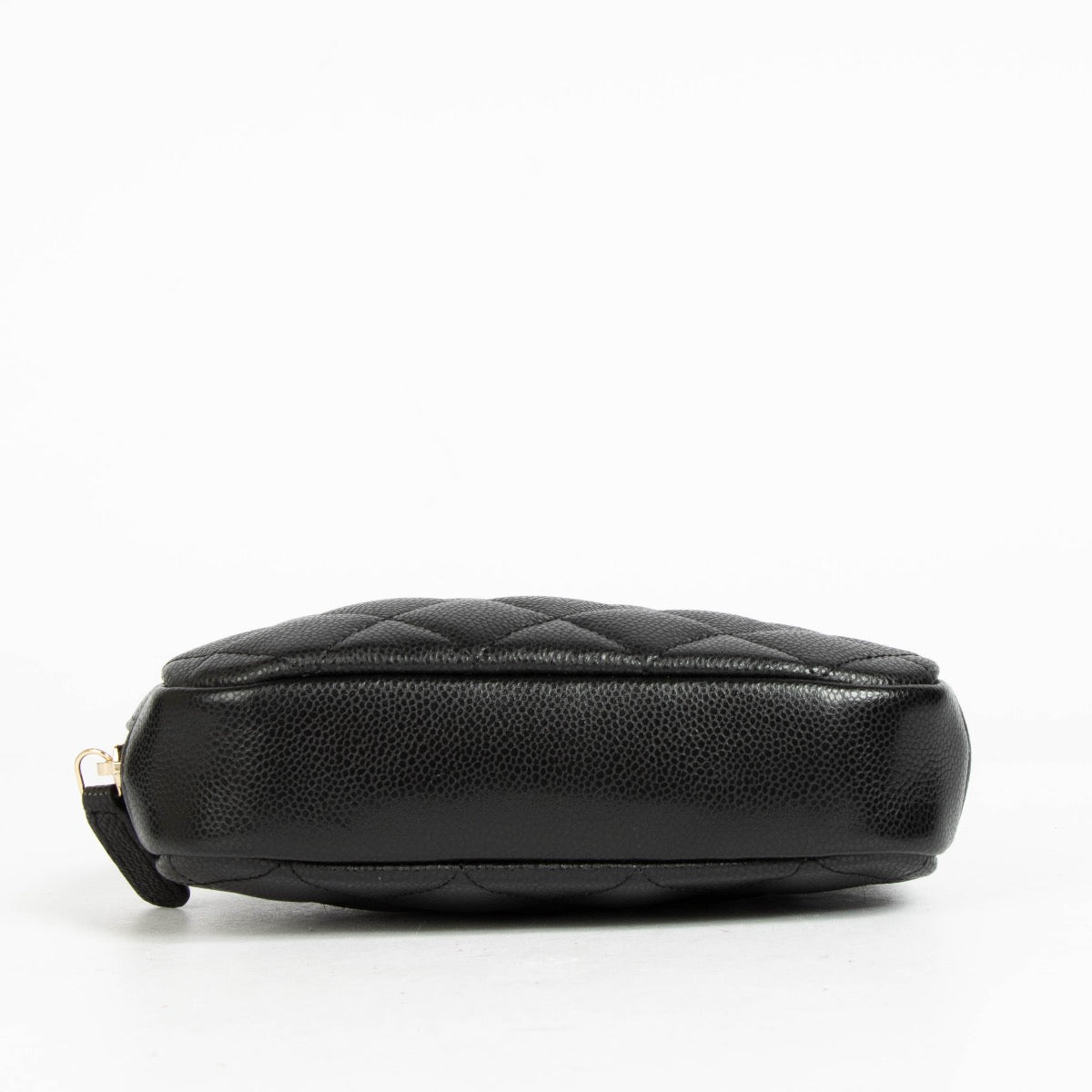 Authentic pre-loved Chanel Black Caviar Quilted Small Cosmetic Pouch on Labellov.com
