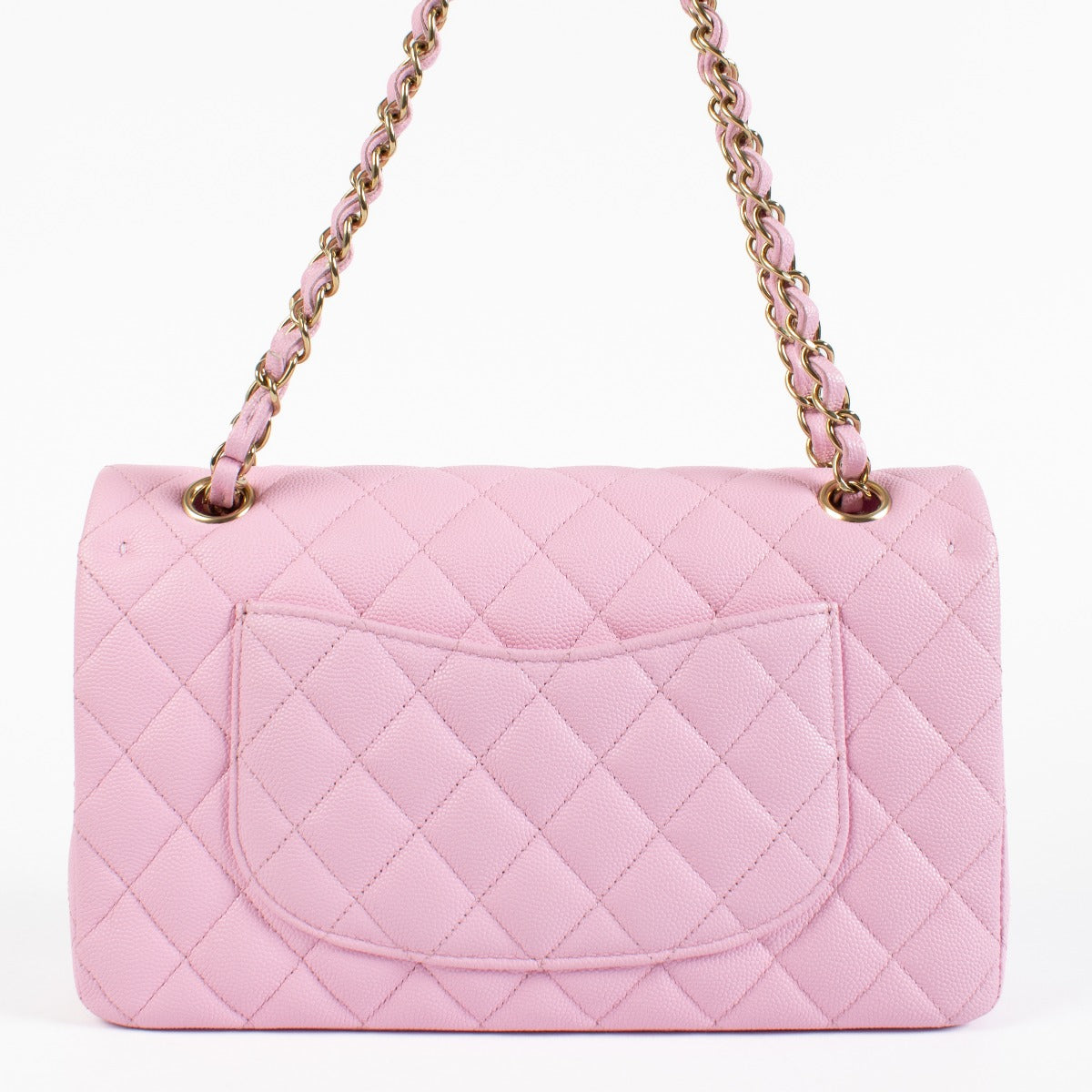 Authentic preloved Chanel Pink Caviar Medium Classic Flap Bag on Labellov.com