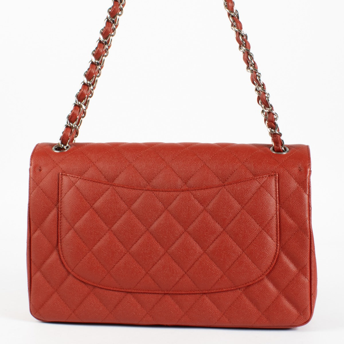 Chanel Rode Caviar Grote Klassieke Handtas