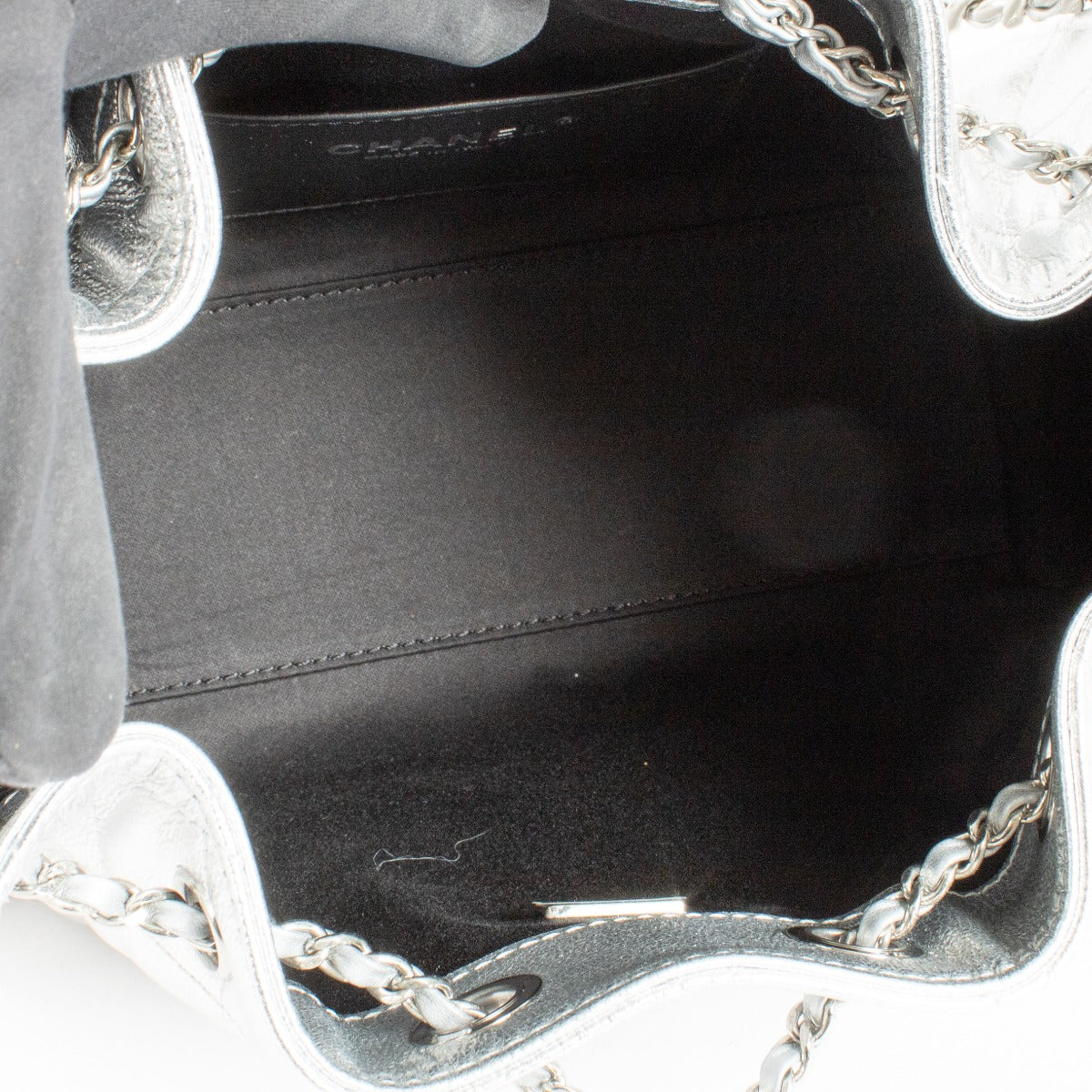 Chanel Metallic Zilveren Chanel 25 Mini Tas