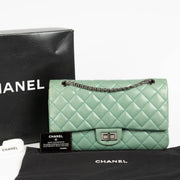 Shop this 100% authentic Chanel Tiffany Blue Reissue Classic Flap Bag at Labellov.com