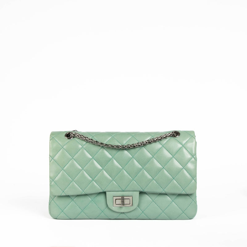 Shop this 100% authentic Chanel Tiffany Blue Reissue Classic Flap Bag at Labellov.com
