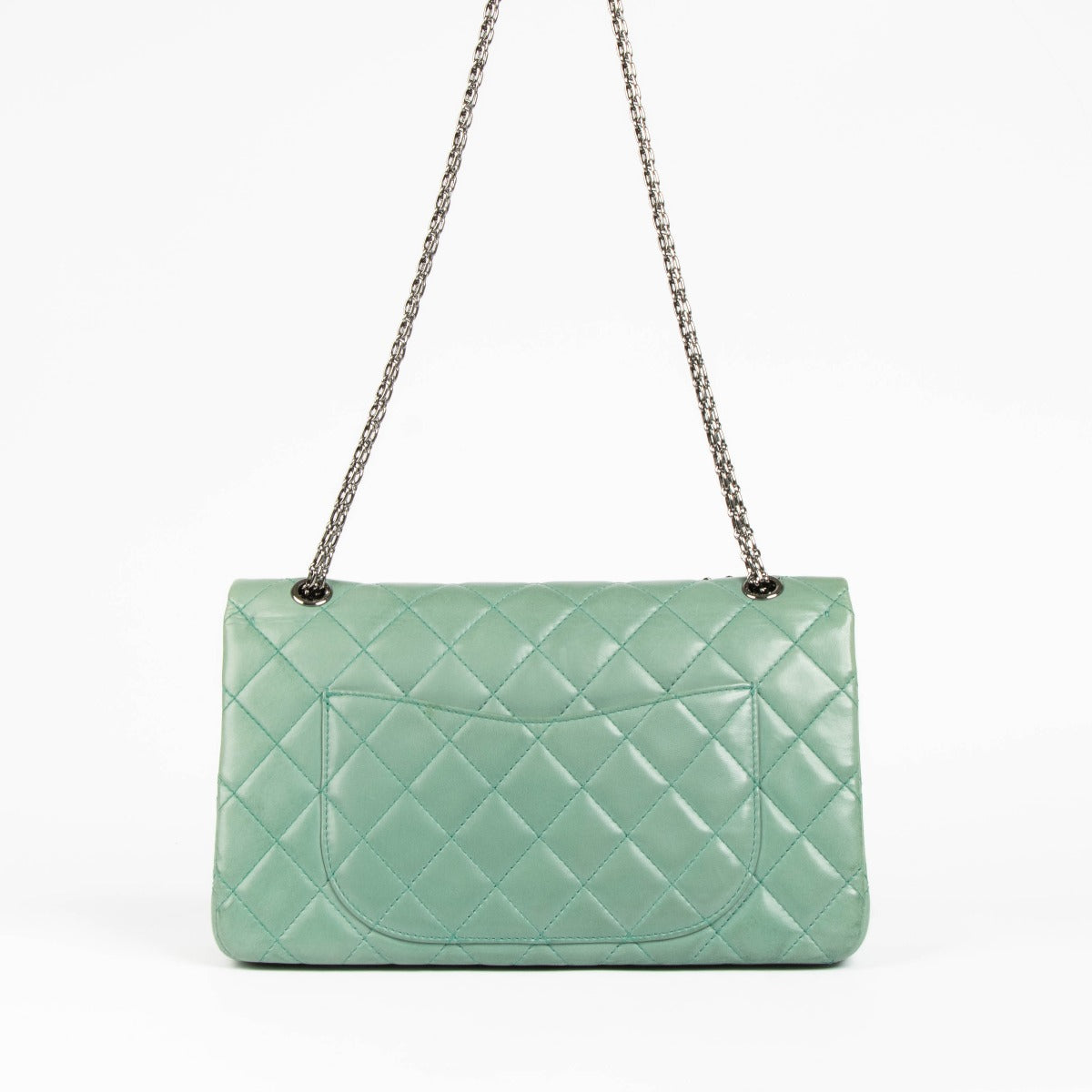 Shop this 100% authentic Chanel Tiffany Blue Reissue Classic Flap Bag at Labellov.com