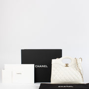 authentic preloved Chanel White Melasse 31 Shoulder Bag on Labellov.com