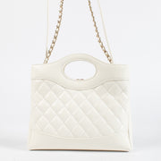 authentic preloved Chanel White Melasse 31 Shoulder Bag on Labellov.com
