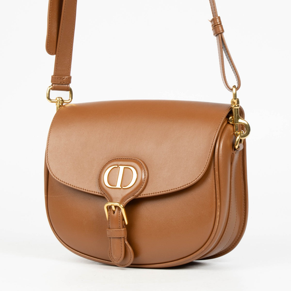 Authentic pre-loved Christian Dior Caramel Calfskin Medium Bobby Bag on Labellov.com
