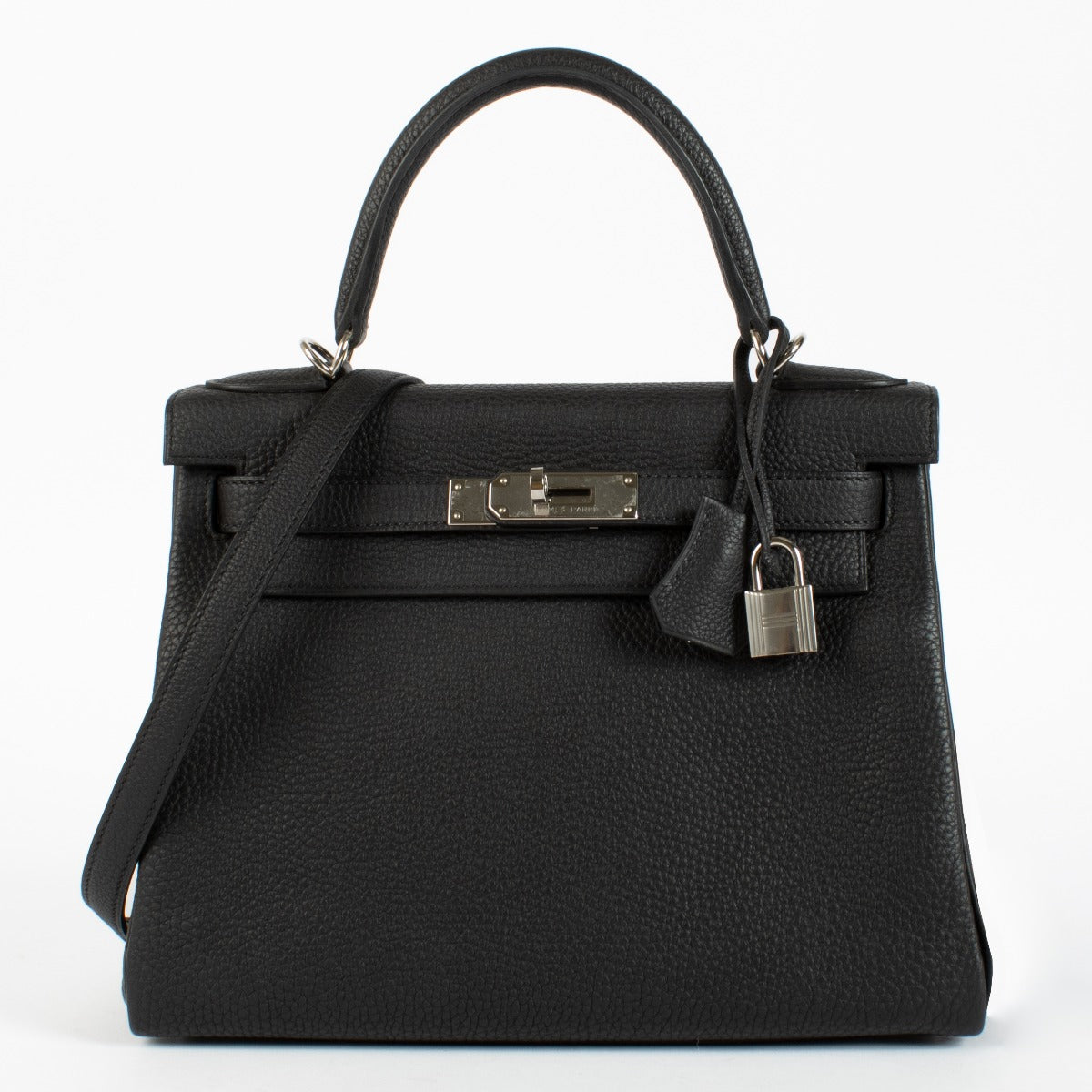 Hermès Kelly 28 Black Togo PHW