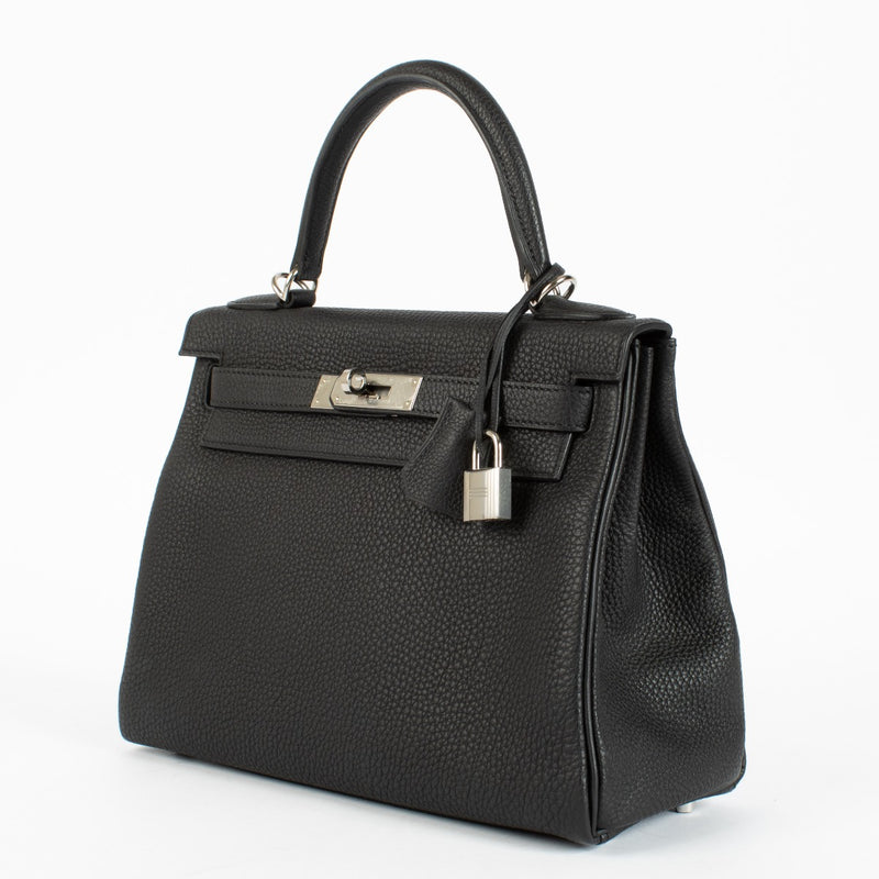 Hermès Kelly 28 Black Togo PHW