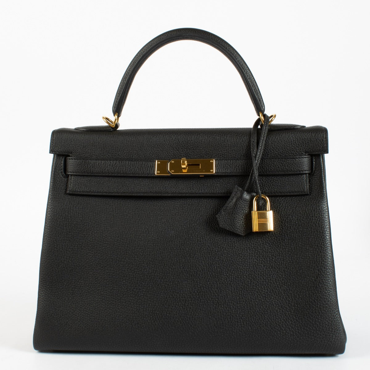 Hermès Kelly 32 Zwart Togo GHW