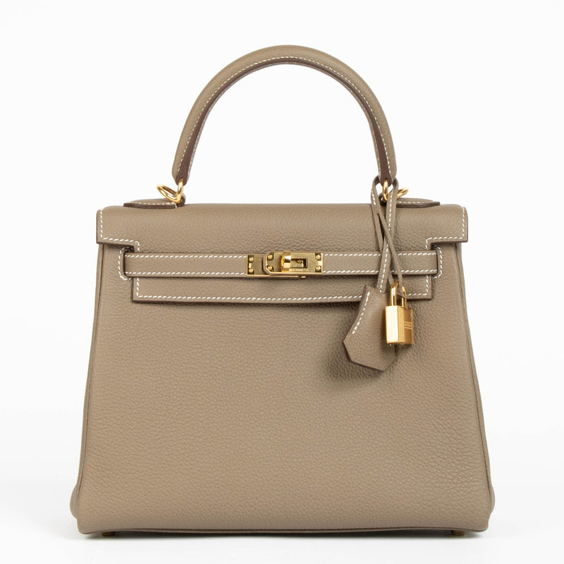 Hermès Kelly 25 Etoupe Togo GHW