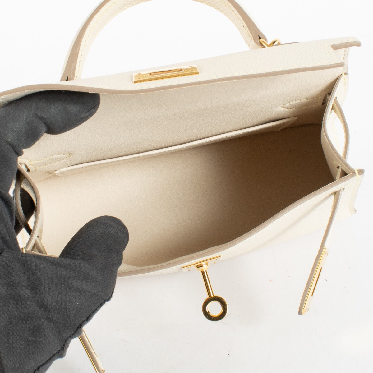 Hermès HSS Kelly Mini II Craie Epsom GHW
