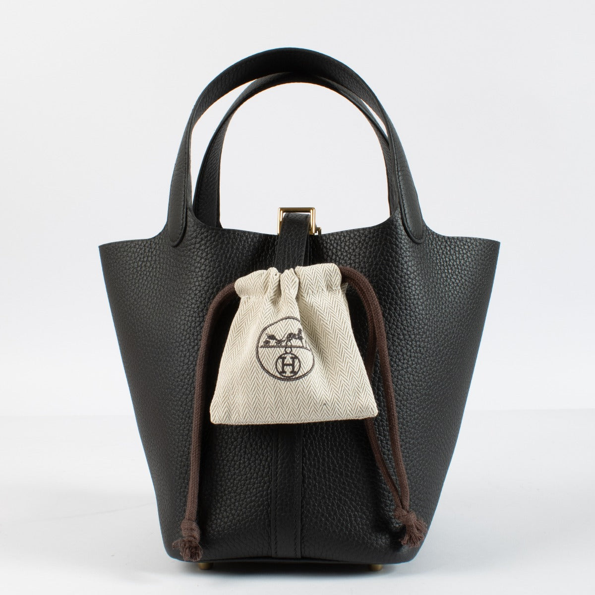 Hermès Picotin Lock 18 Black Clemence GHW