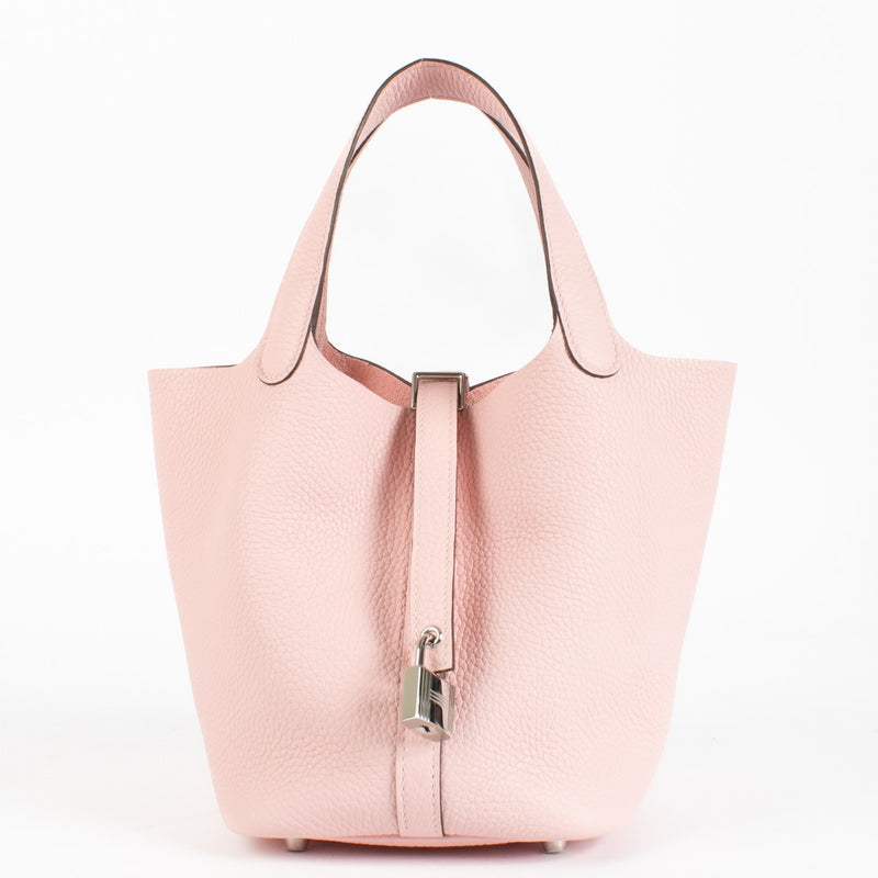 Hermès Picotin Lock 18 Rose Sakura Clemence PHW