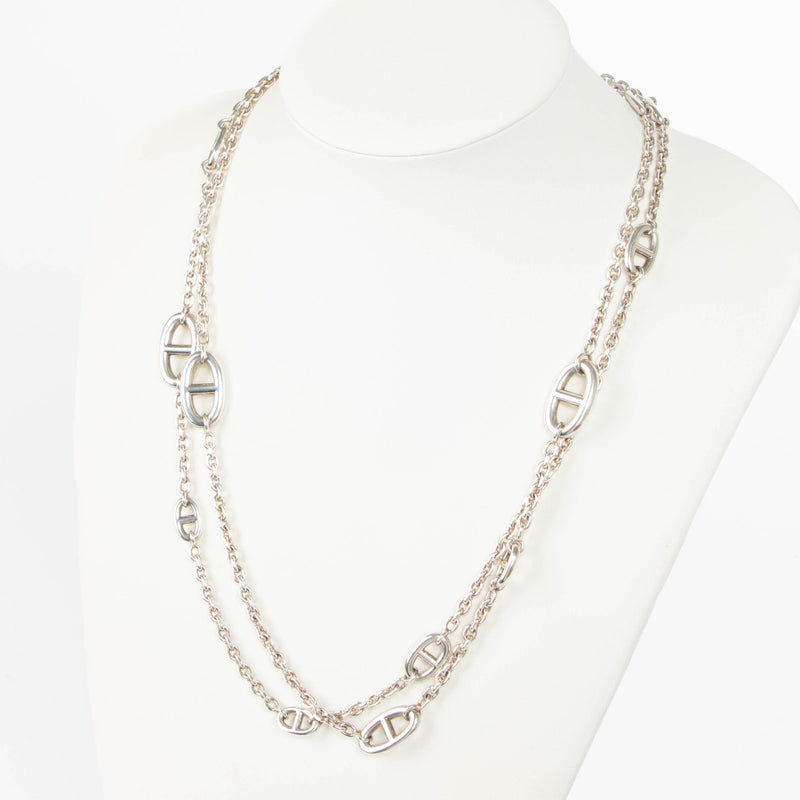Hermès Sterling Silver Farandole 120 Long Necklace