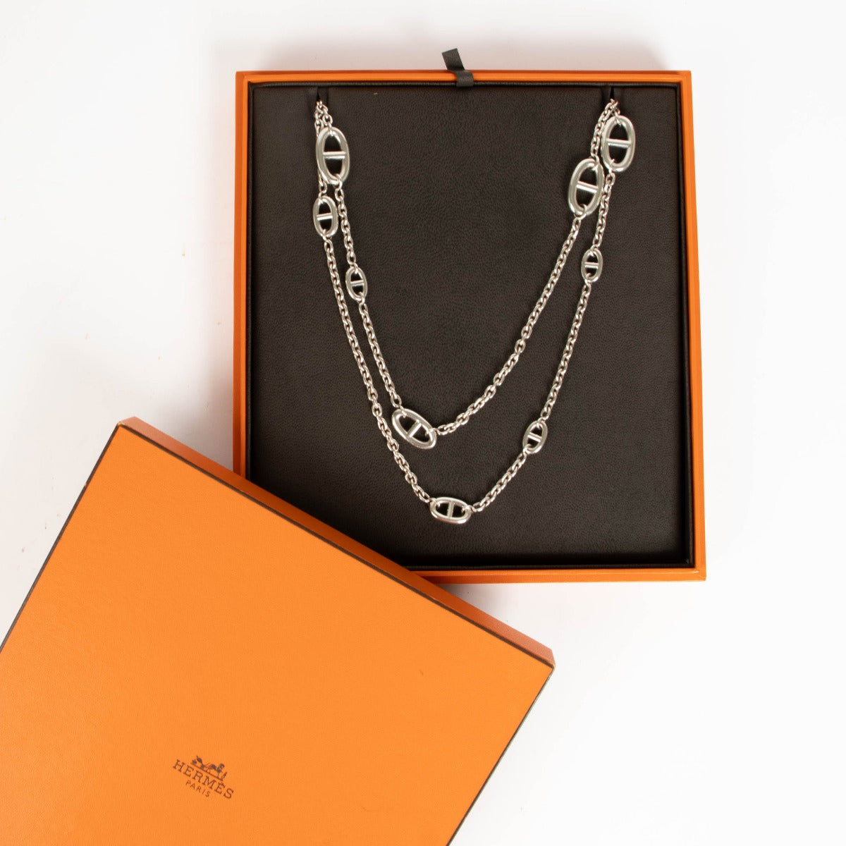 Hermès Sterling Zilveren Farandole 120 Lange Ketting