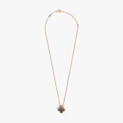Authentic pre-loved Van Cleef & Arpels Mother-of-Pearl/Rose Gold Vintage Alhambra Necklace on Labellov.com