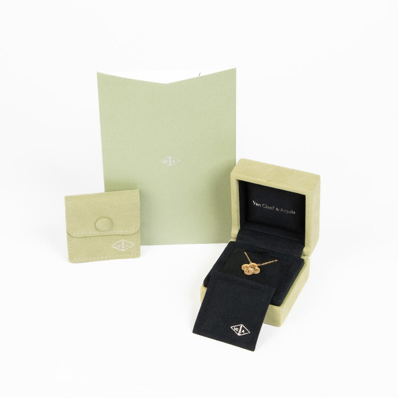 Shop this 100% authentic Van Cleef & Arpels Vintage Alhambra Hammered Yellow Gold Necklace at Labellov.com