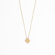 Shop this 100% authentic Van Cleef & Arpels Vintage Alhambra Hammered Yellow Gold Necklace at Labellov.com