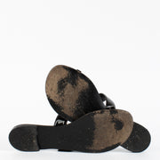 authentic preloved Guiseppe Zanotti Black Rock 10 Sandals on Labellov.com