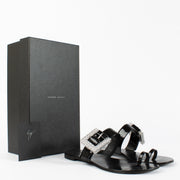 authentic preloved Guiseppe Zanotti Black Rock 10 Sandals on Labellov.com
