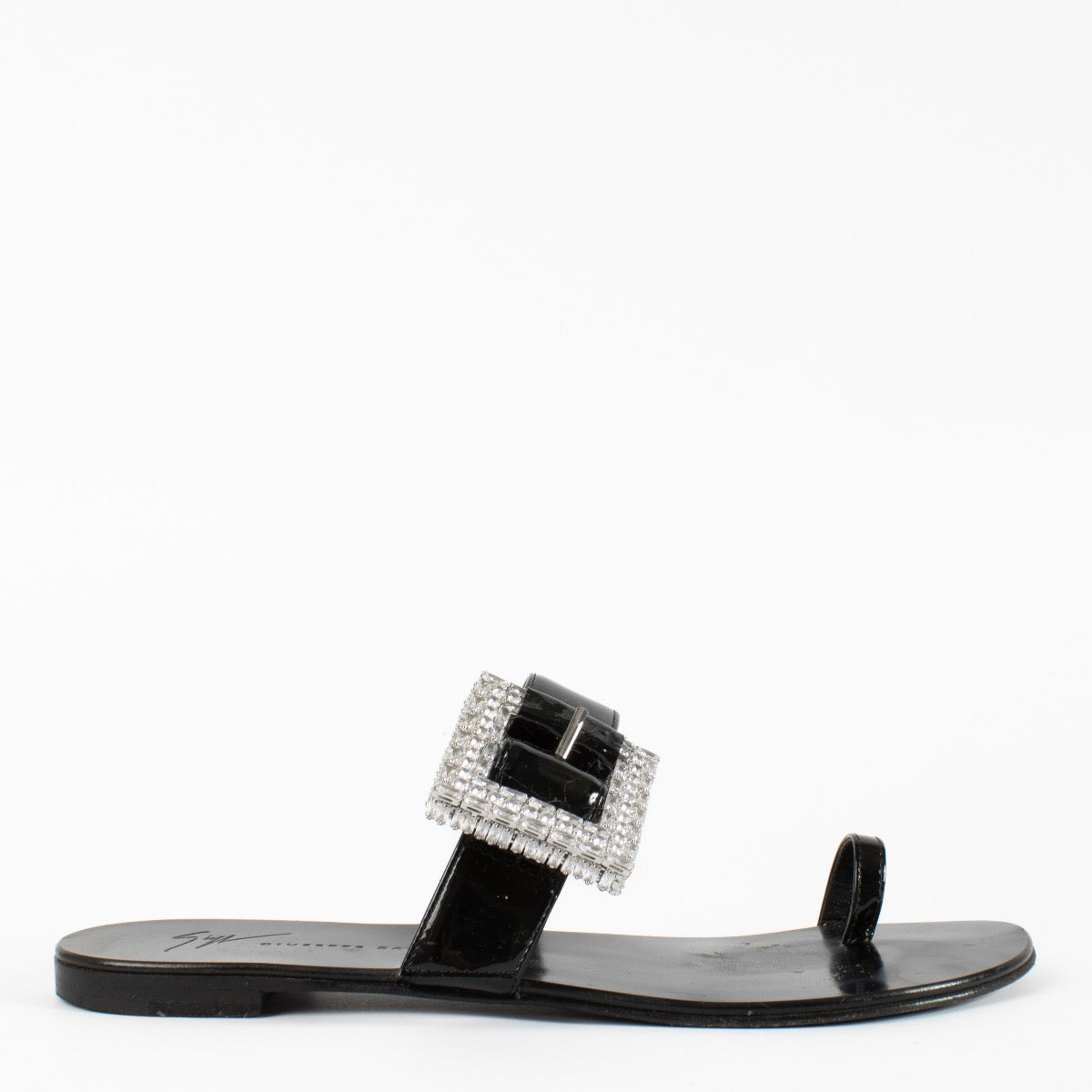 authentic preloved Guiseppe Zanotti Black Rock 10 Sandals on Labellov.com